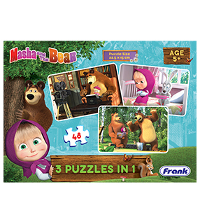 Masha and The Bear 3 x 48 Pieces